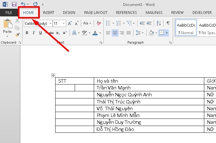 Đánh số thứ tự trên cùng một cột